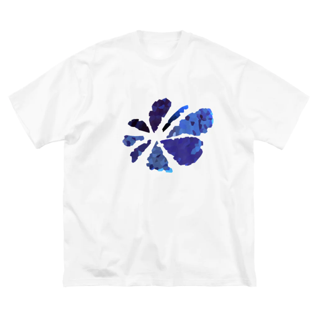 un.title.の5th. flower blue ビッグシルエットTシャツ