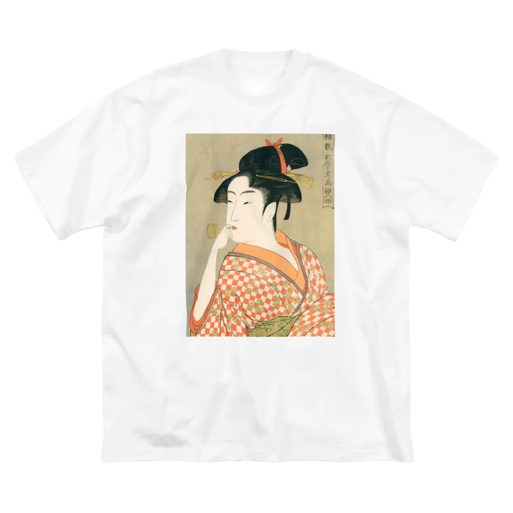 寿めでたや(ukiyoe)のUkiyoe　Utamaro ビッグシルエットTシャツ