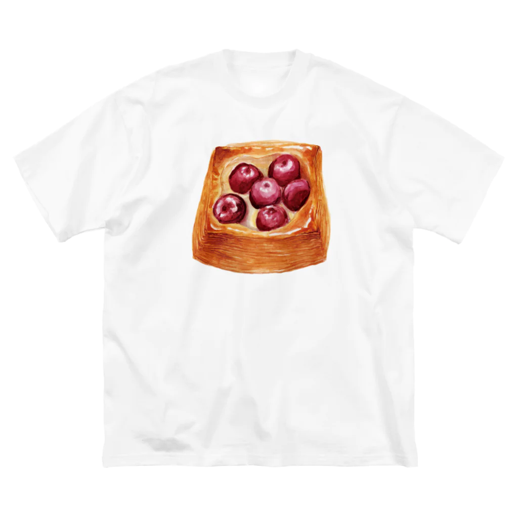 REIKO SHIBUYAの菓子パンが好き　〜チェリーデニッシュ〜 ビッグシルエットTシャツ