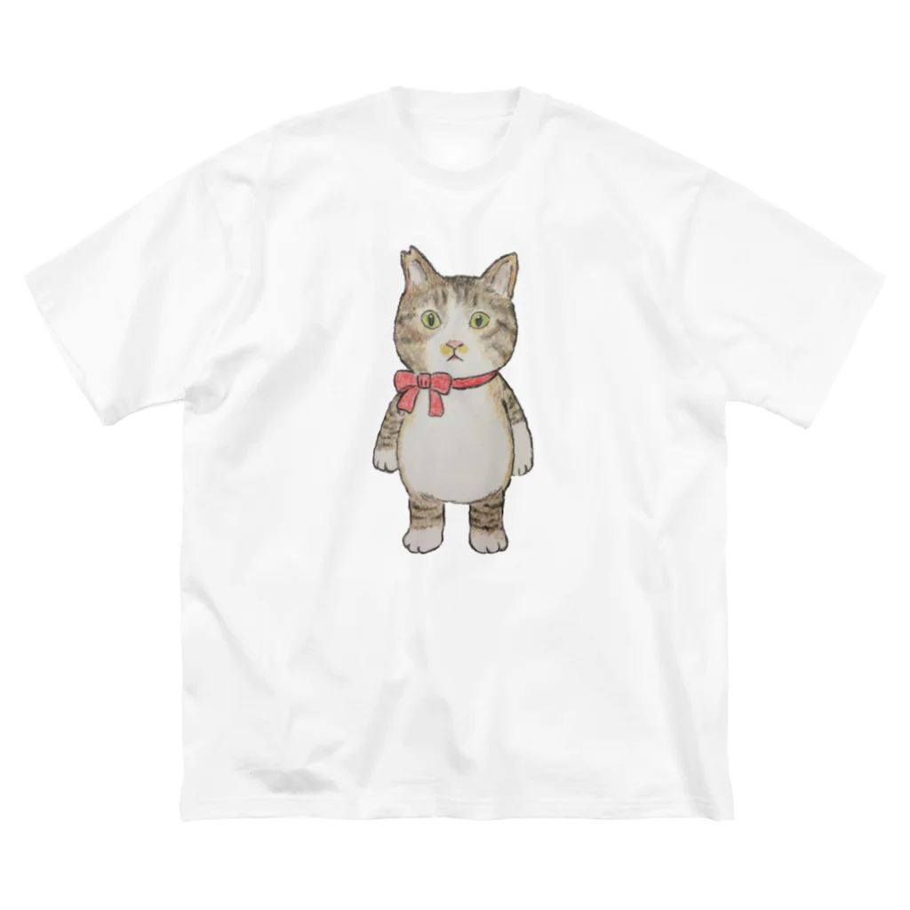 KOBEアニマルレスキューPinkyの保護っ子きゅうたの赤いリボン Big T-Shirt