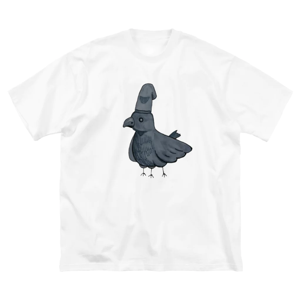 八咫烏帽子の鳥小屋の八咫烏帽子くん ビッグシルエットTシャツ