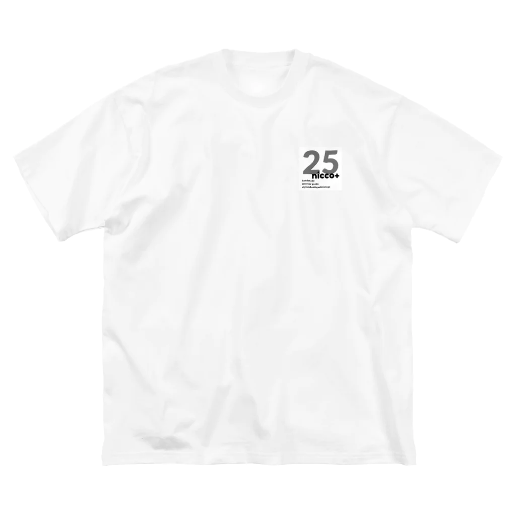 25nicco+の25nicco +オリジナルロゴ 루즈핏 티셔츠