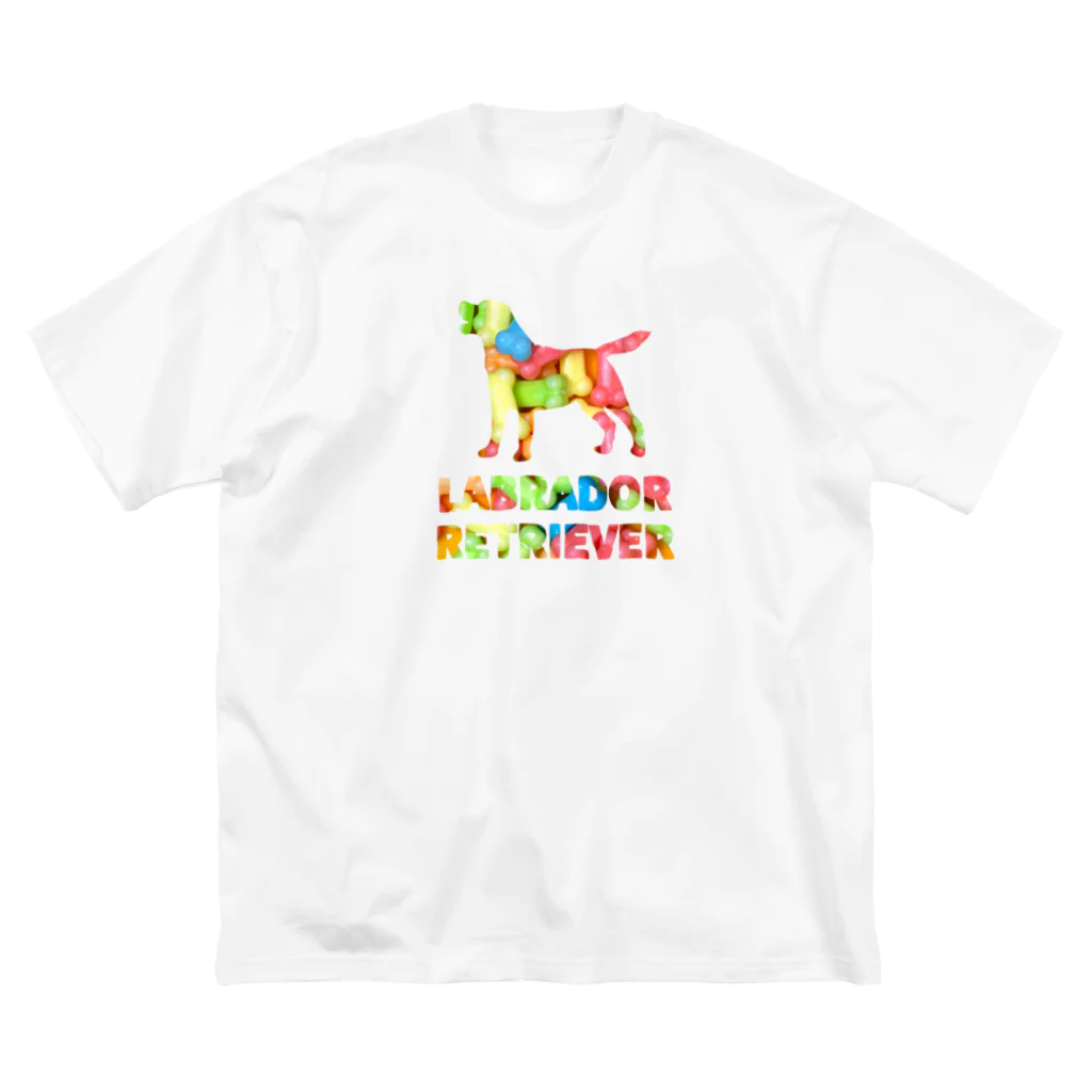 onehappinessのラブラドールレトリバー　骨ガム ビッグシルエットTシャツ