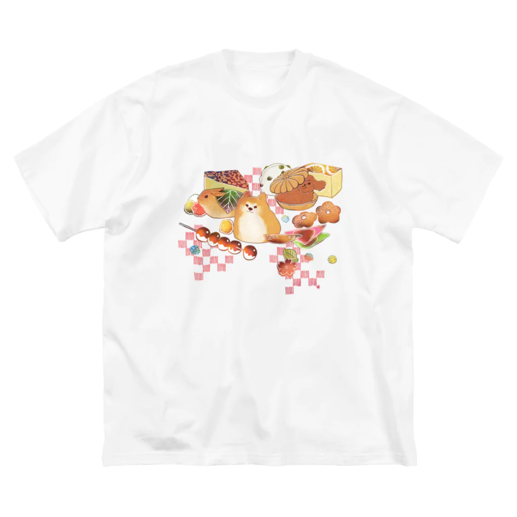 透月糖花のもふもふ和菓子ちゃん Big T-Shirt