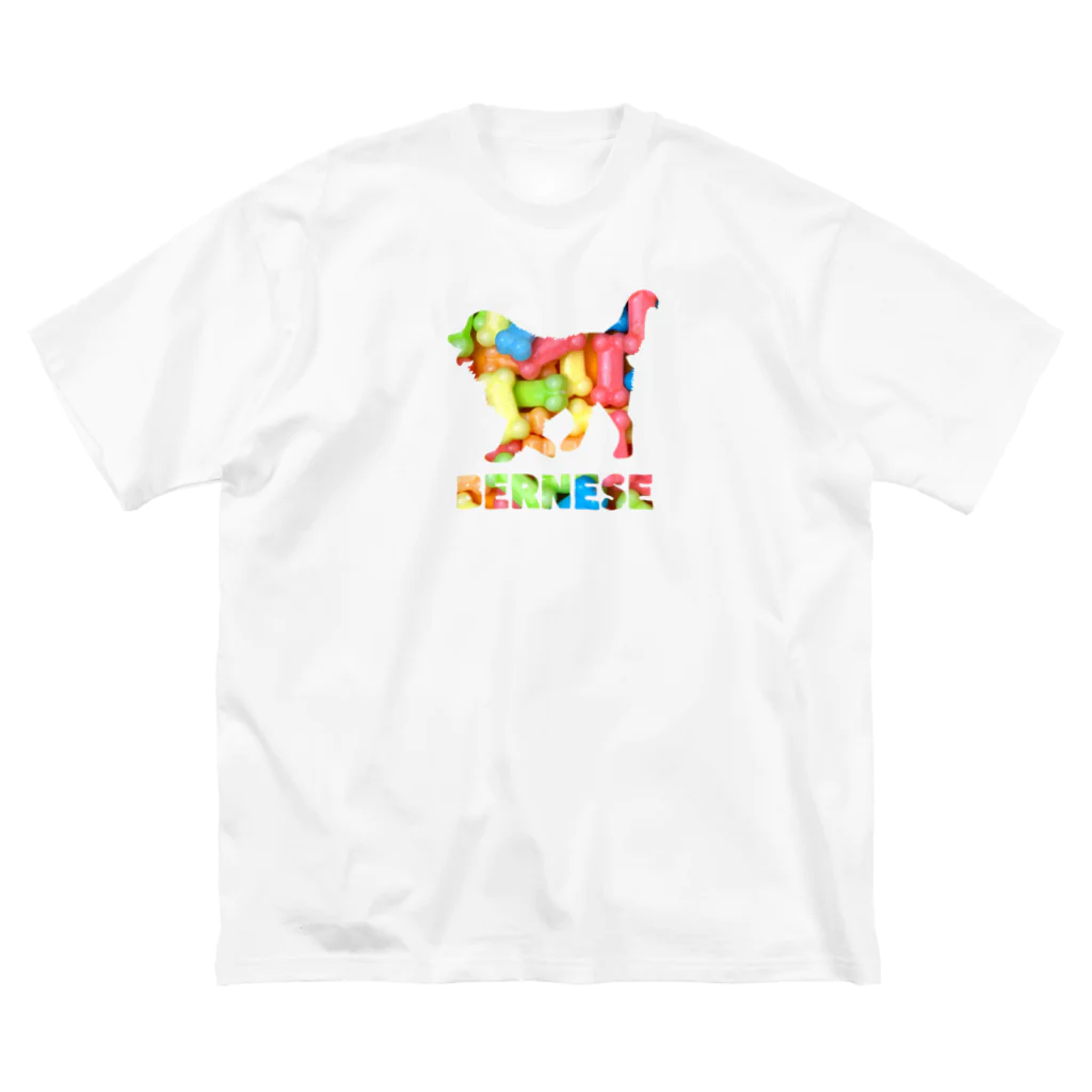 onehappinessのバーニーズ　骨ガム ビッグシルエットTシャツ