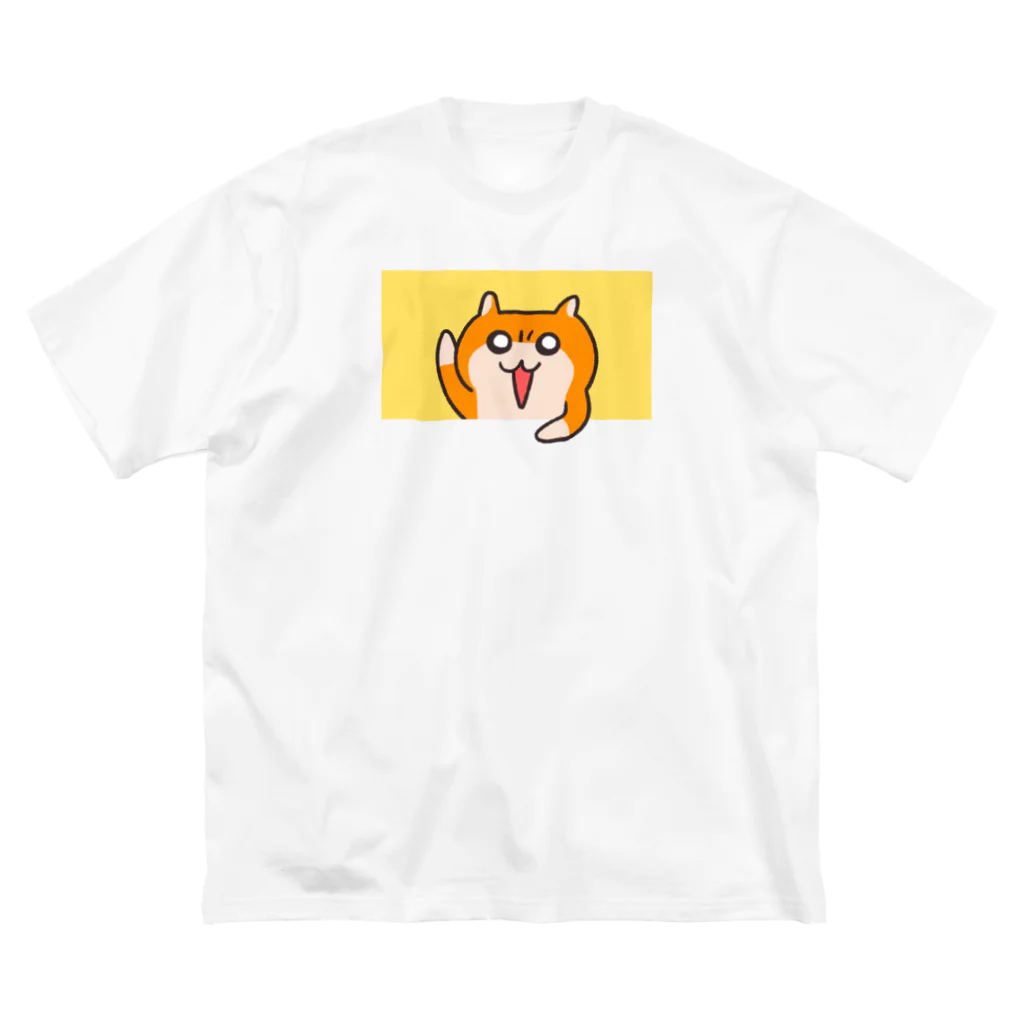 NORICOPOのヤホ！ってしてるクソハムちゃん（黄） ビッグシルエットTシャツ