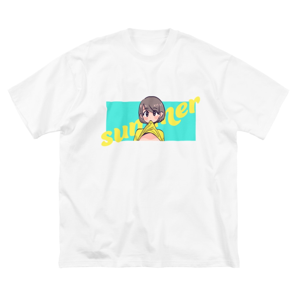 Tシャツを咥えてる女の子 夏 09 Doyukoto09 のビッグシルエットtシャツ通販 Suzuri スズリ
