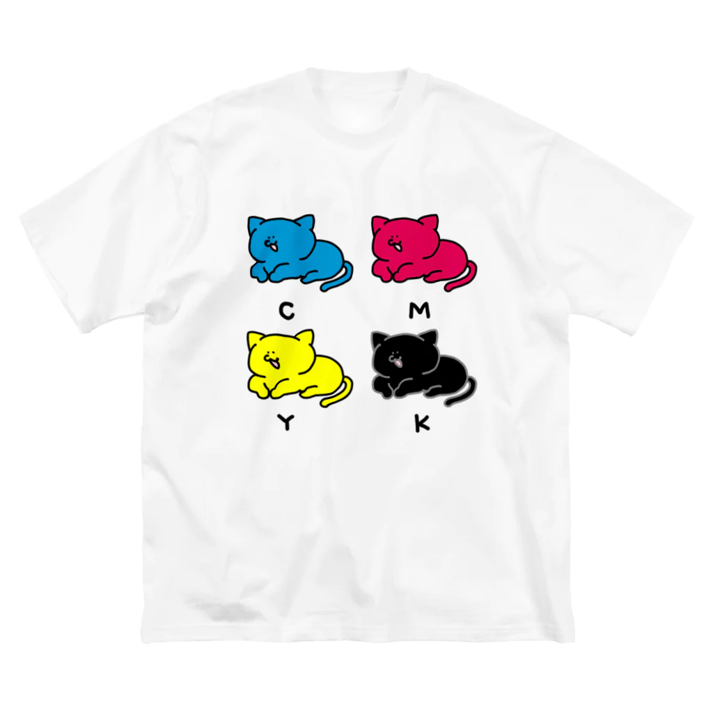 田園調布前のCMYKねこ ビッグシルエットTシャツ