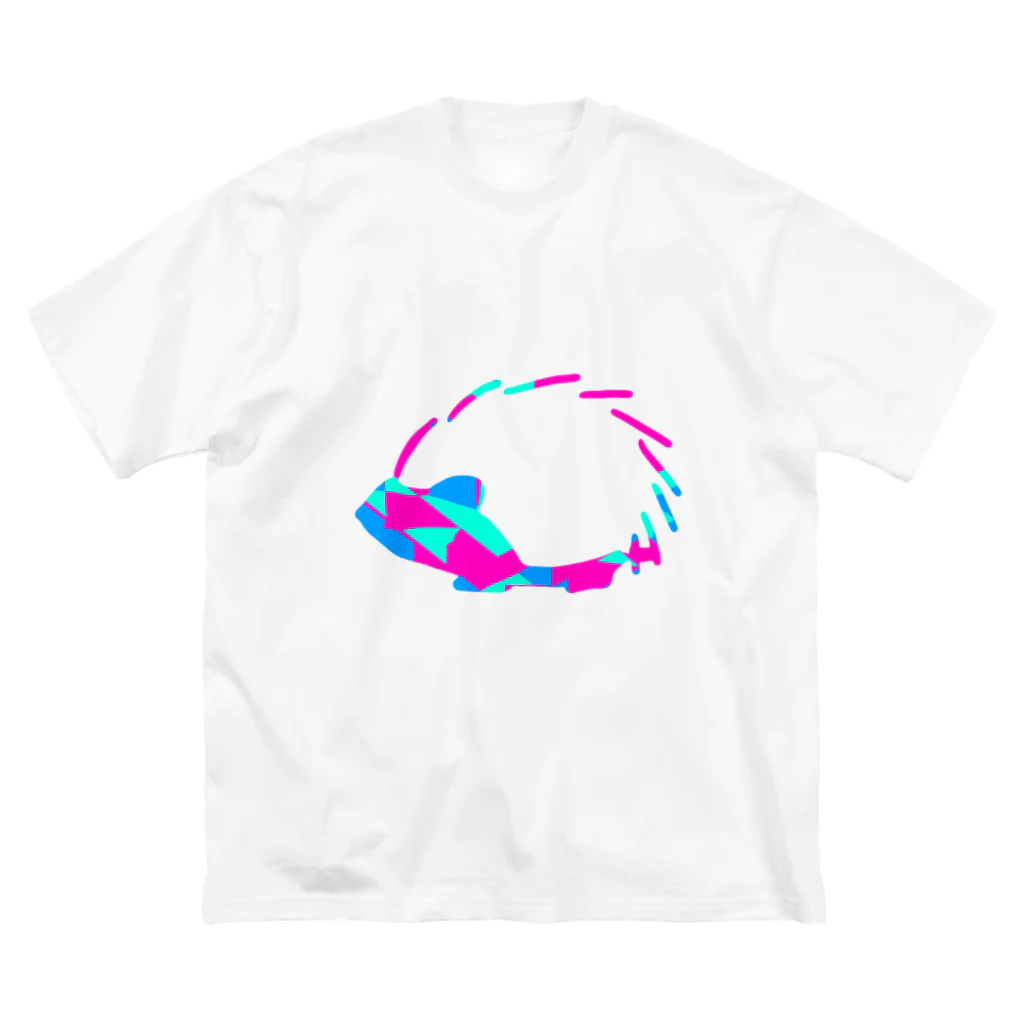 shi-chi Labo graph(詩一）のガラスチェックハリネズミ Big T-Shirt