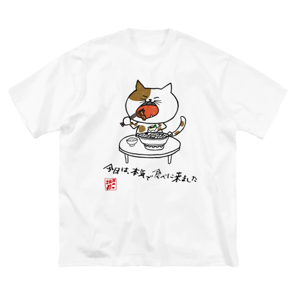 どひょうぎわ・ねこのどひょうぎわねこ ビッグシルエットTシャツ