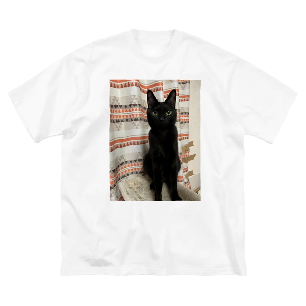 キキの黒猫ショップの黒ネコちゃん ビッグシルエットTシャツ