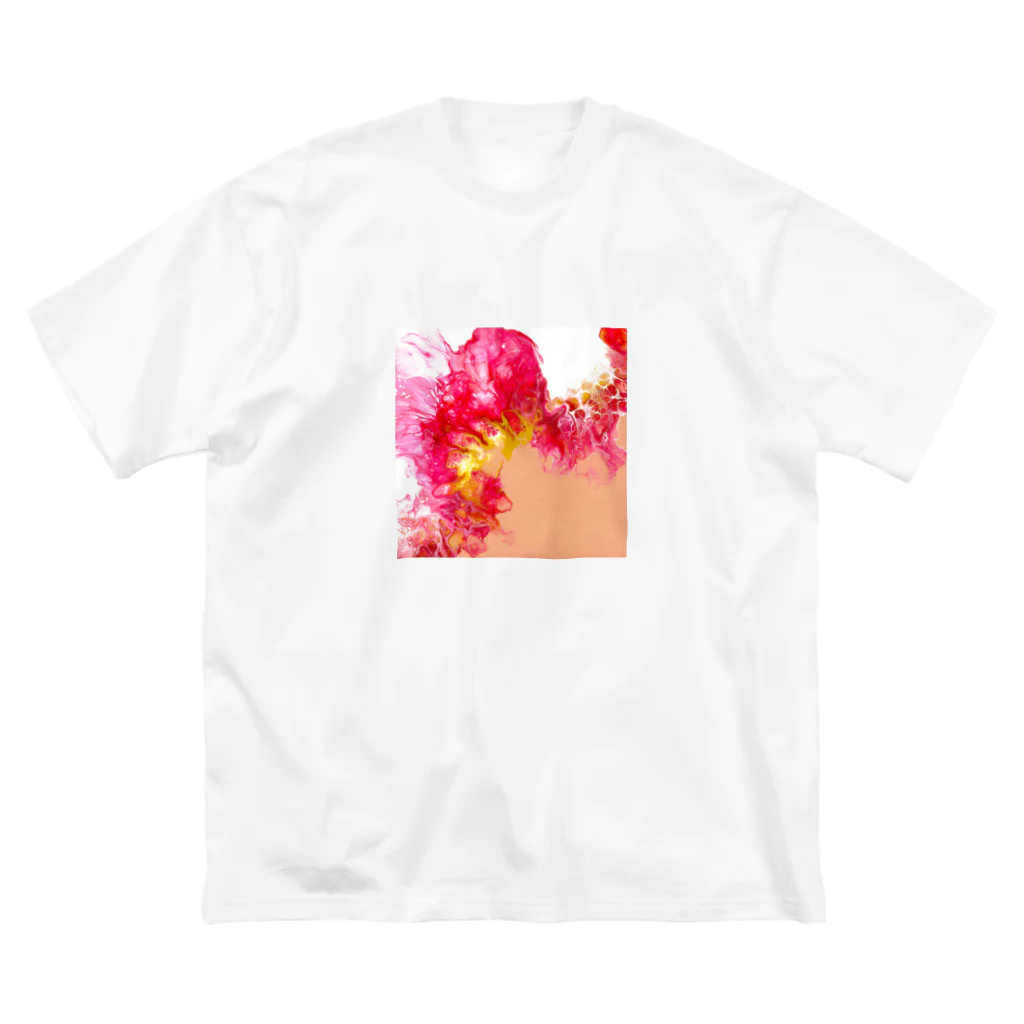 天宮エリカの赤のフリル ビッグシルエットTシャツ
