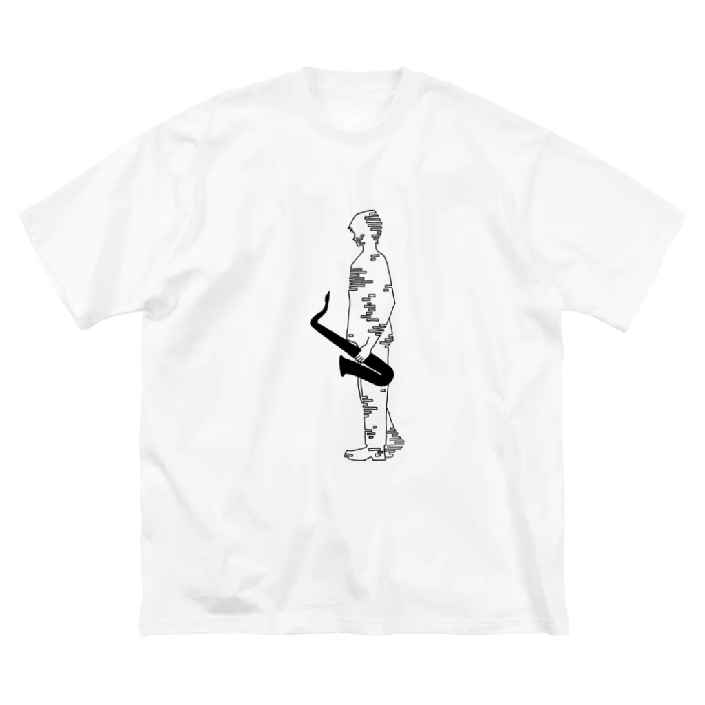 おえかきする水蜜桃のHE IS A SAX PLAYER  Big T-Shirt