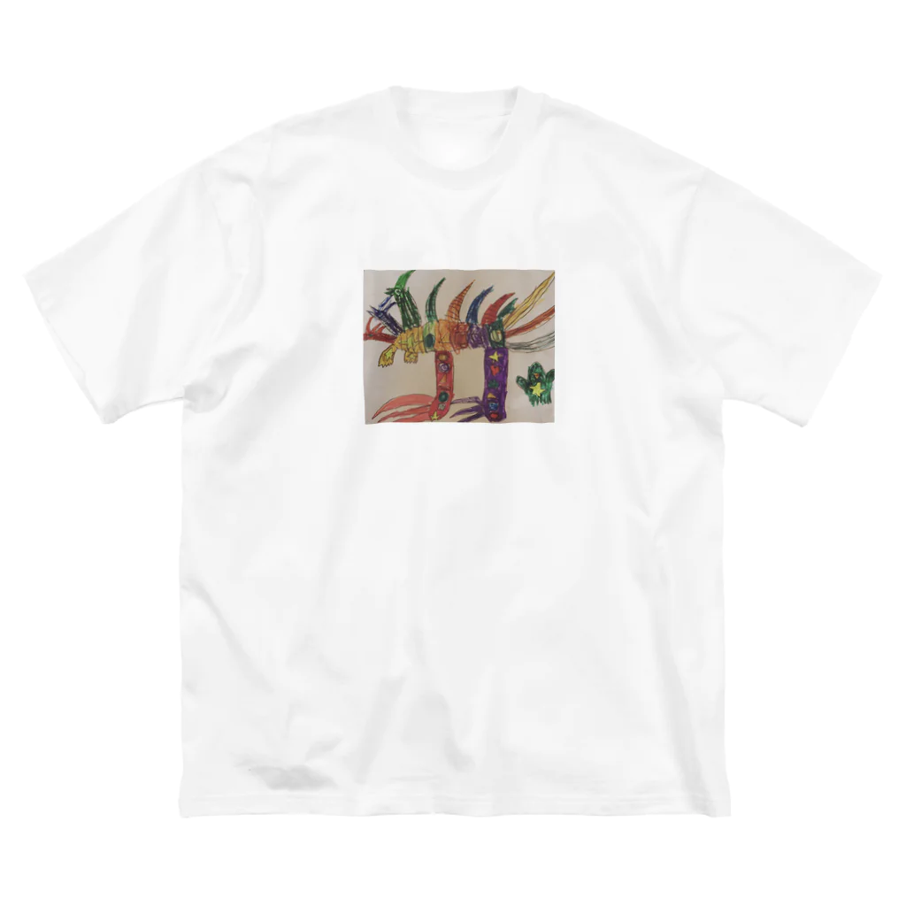 HACHI88のRainbow Large snake ビッグシルエットTシャツ