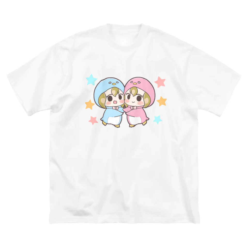 ぽんぽこチャリティのなかよしぺんぎんぽんぽん Big T-Shirt