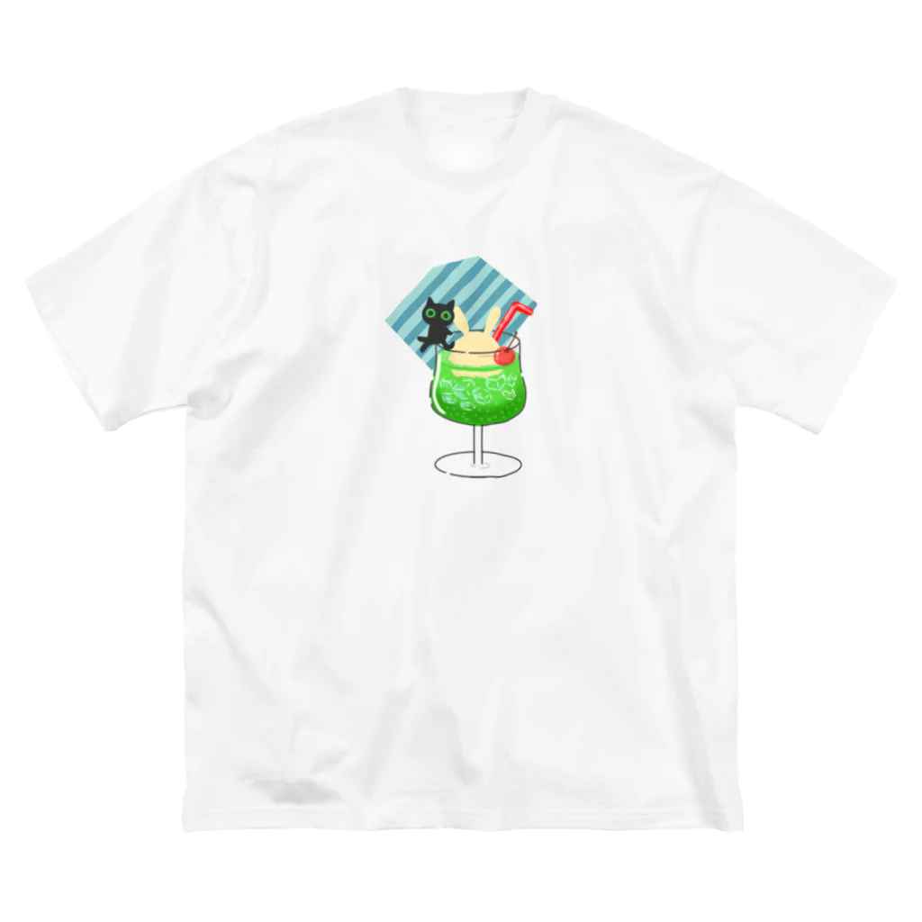 SHOP ベアたんのシュワシュワ　フチネコさん Big T-Shirt