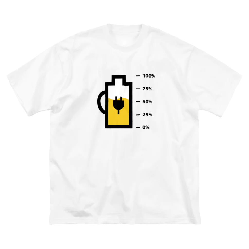 高堂玲/イラストの方のビール充電中 ビッグシルエットTシャツ