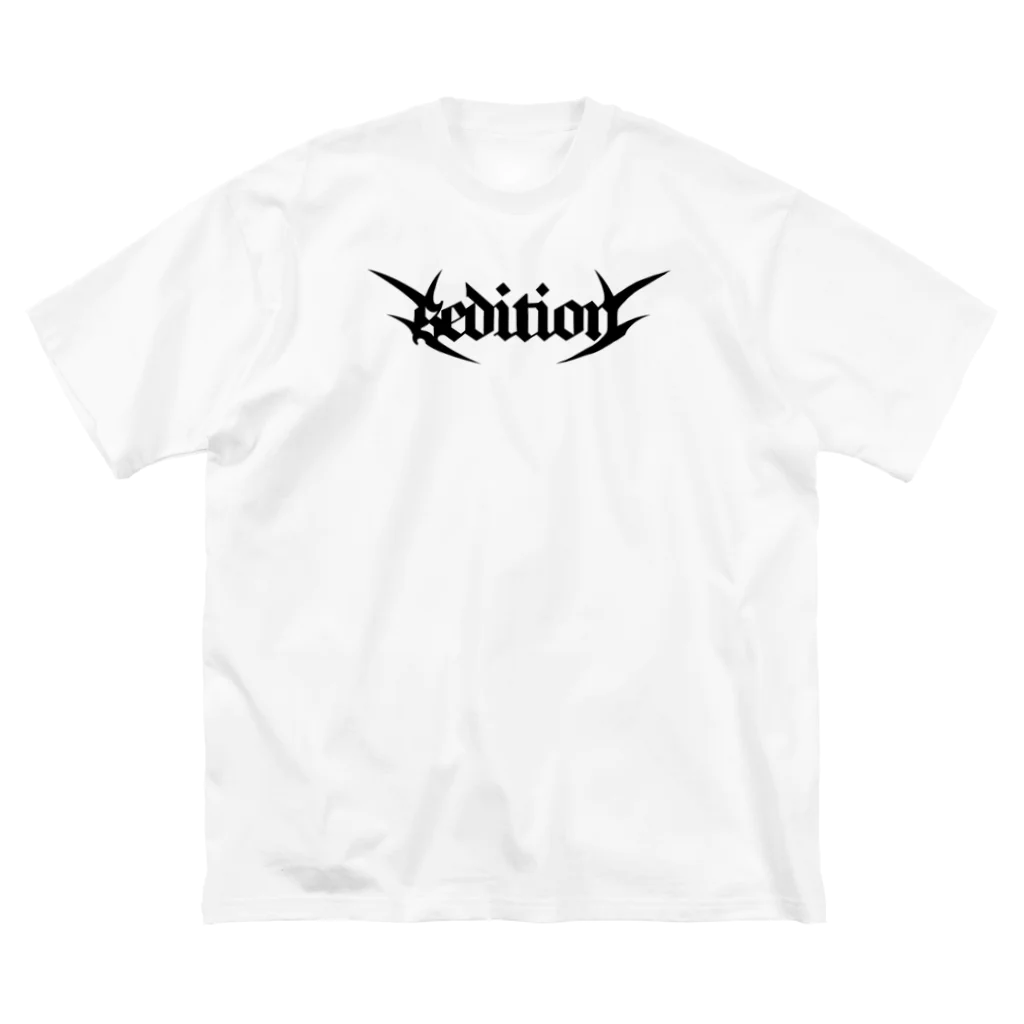 YuukingStoreのSEDITION(black) ビッグシルエットTシャツ