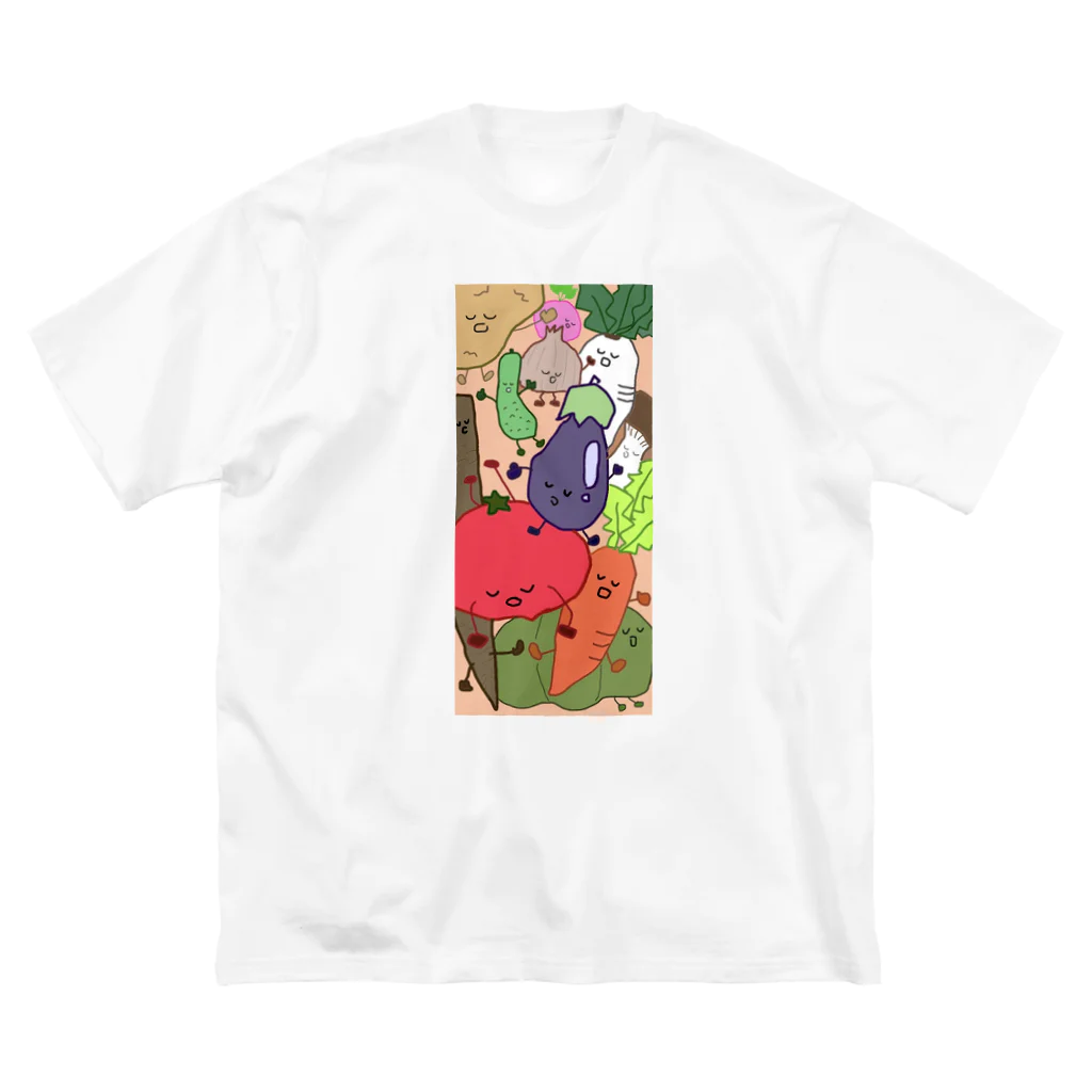 ほっこりのすやすやお野菜 Big T-Shirt