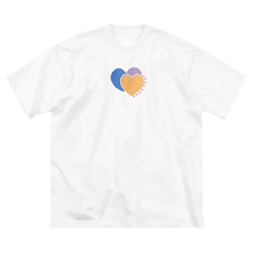 おえかきべやのHEART ビッグシルエットTシャツ