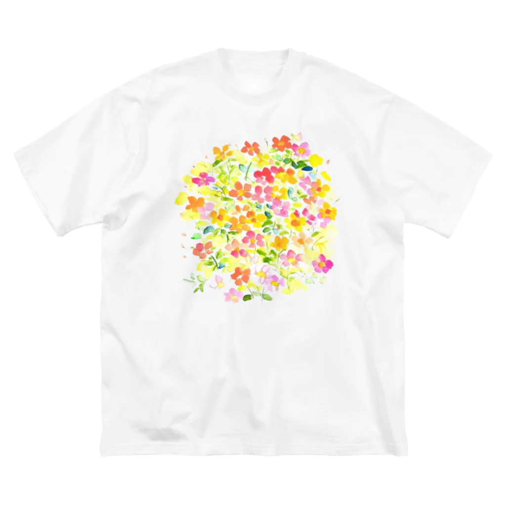 SUZURI.KEY-CHANの7月16日の誕生日花「ハナスベリヒユ」 ビッグシルエットTシャツ