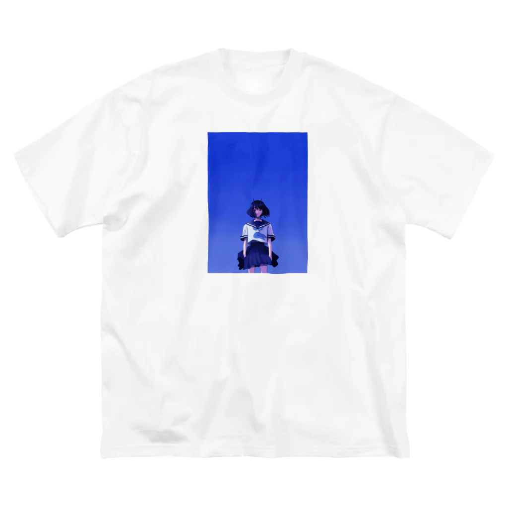 青江鍛錬道場のBlue Blue 01 ビッグシルエットTシャツ