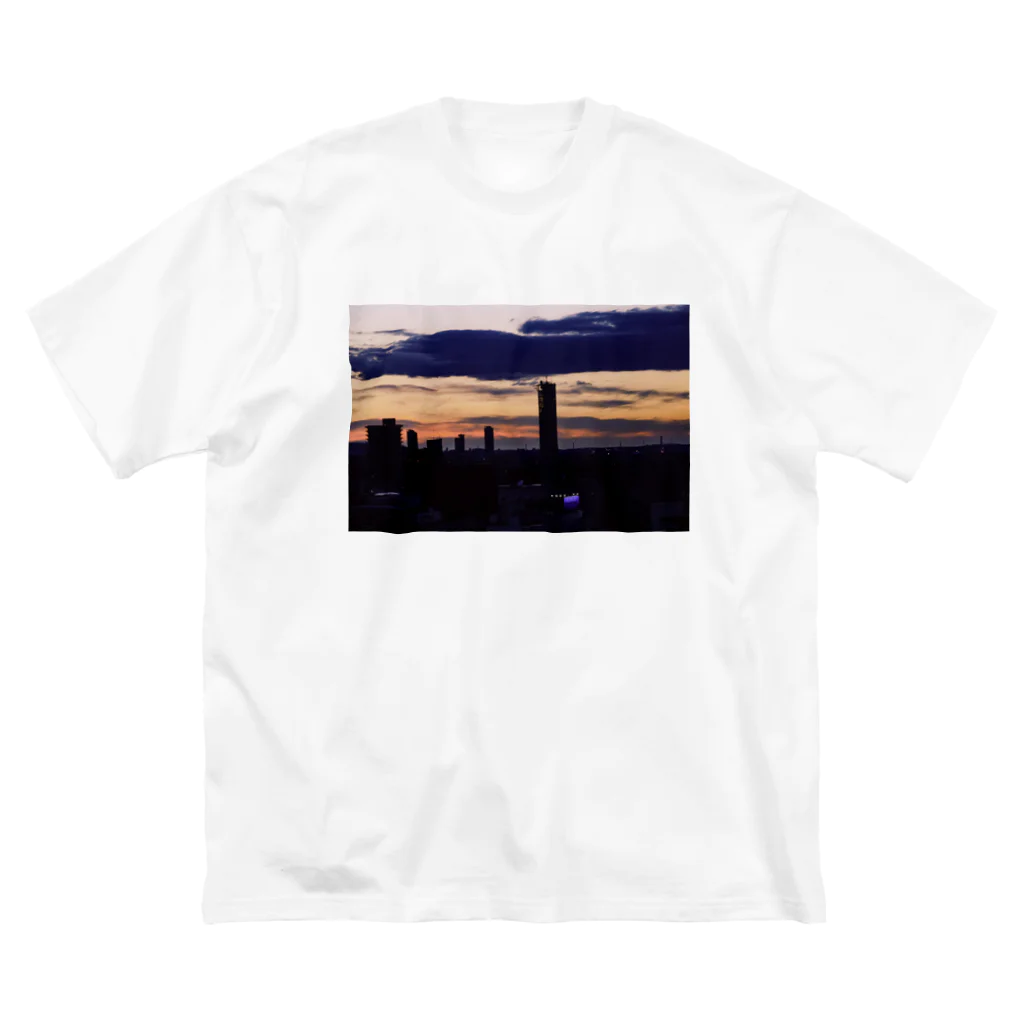 えびたろの札幌の夕日 ビッグシルエットTシャツ