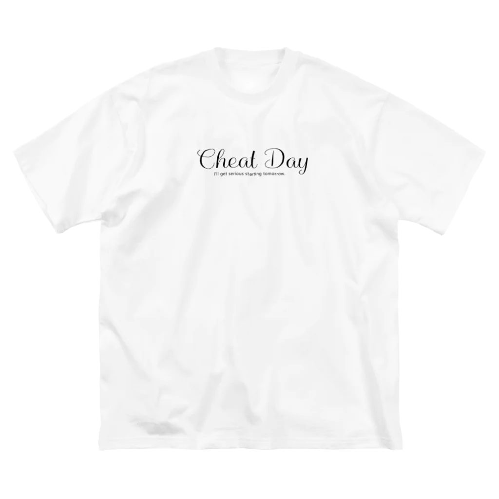 the number of caloriesのCheat Day 楽しむためのＴシャツ ビッグシルエットTシャツ