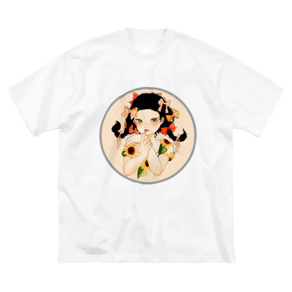 みみずのひまわりちゃん ビッグシルエットTシャツ