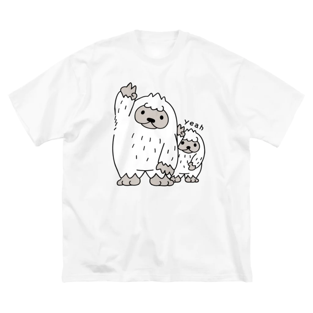 イラスト MONYAAT のイエティのイエ～イ　とうちゃんがちょっとじゃま ビッグシルエットTシャツ