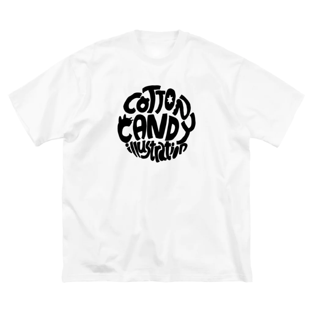 わたあめのお店屋さんのCotton Candy(ブラック) Big T-Shirt