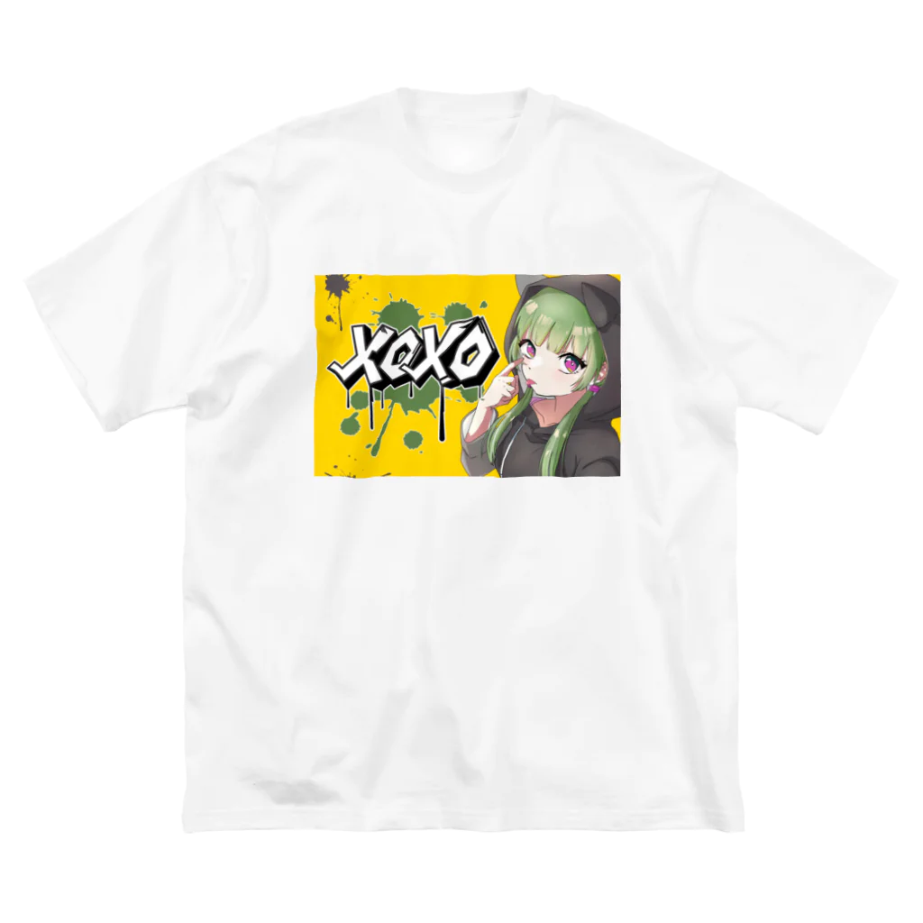 Buddhismの【表イラスト】xoxoシリーズVer.YELLOW ビッグシルエットTシャツ