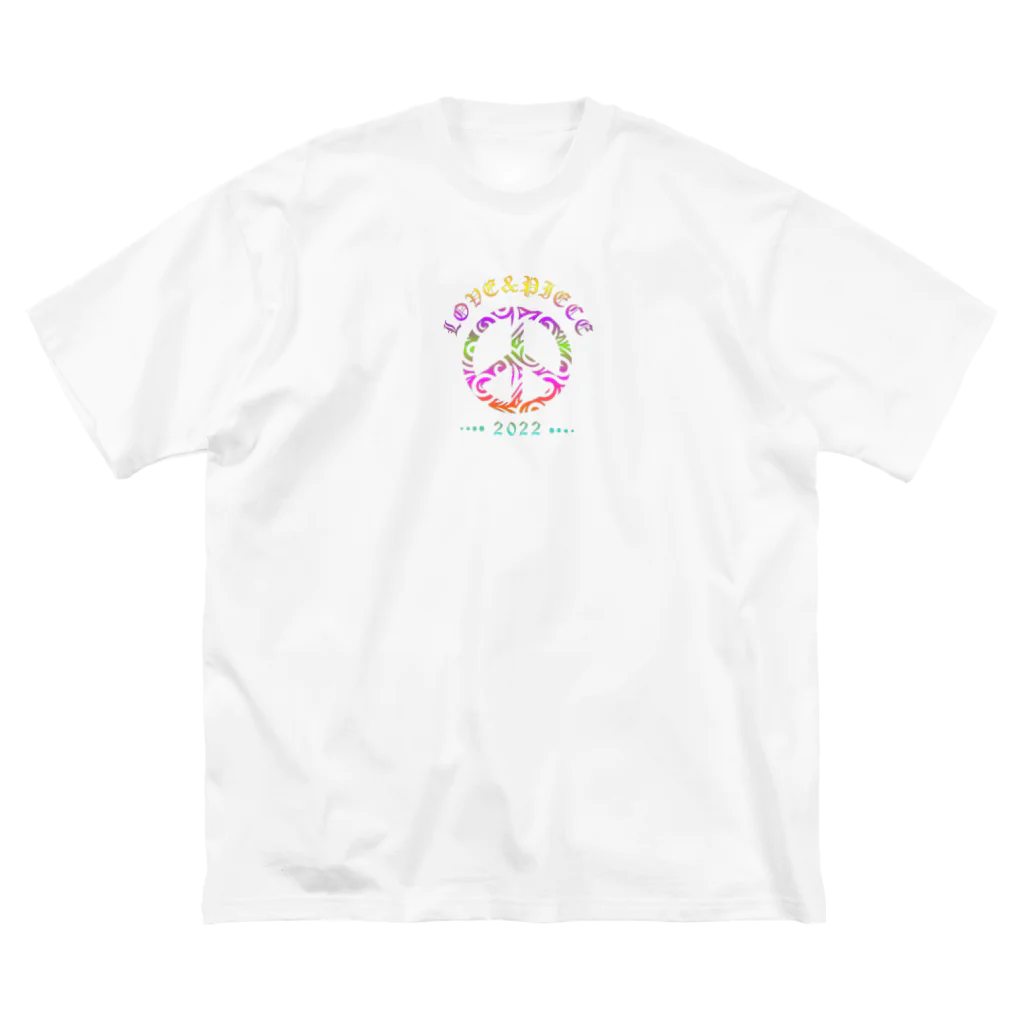 薈.collectionのLove＆peaceシリーズRainbowcolorバージョン Big T-Shirt