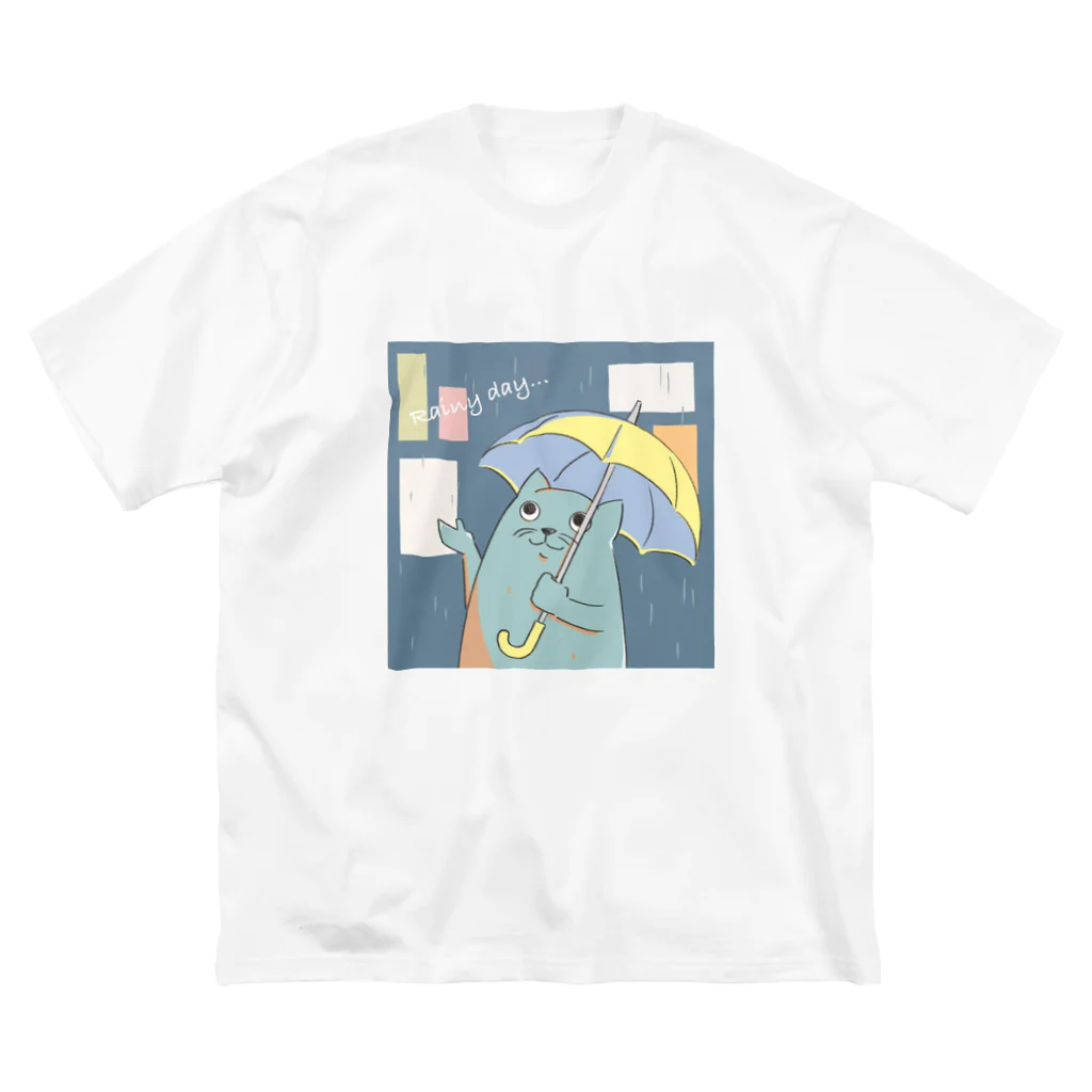 toppi-moppiのボテッとアニマル　猫ちゃんver ビッグシルエットTシャツ