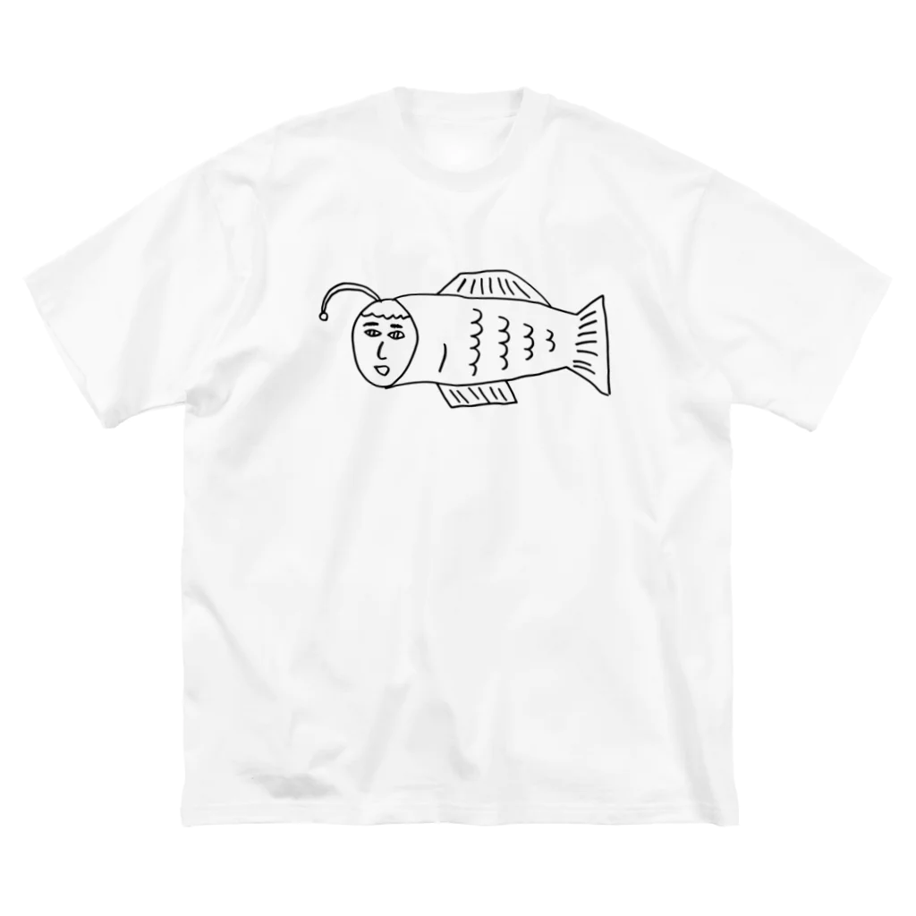 Lee SCLAPPP！の人面魚 ビッグシルエットTシャツ