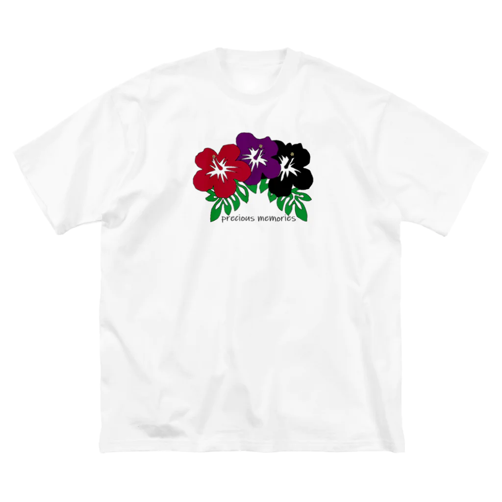 A Varied Lifeのhibiscus-「一日花」 ビッグシルエットTシャツ