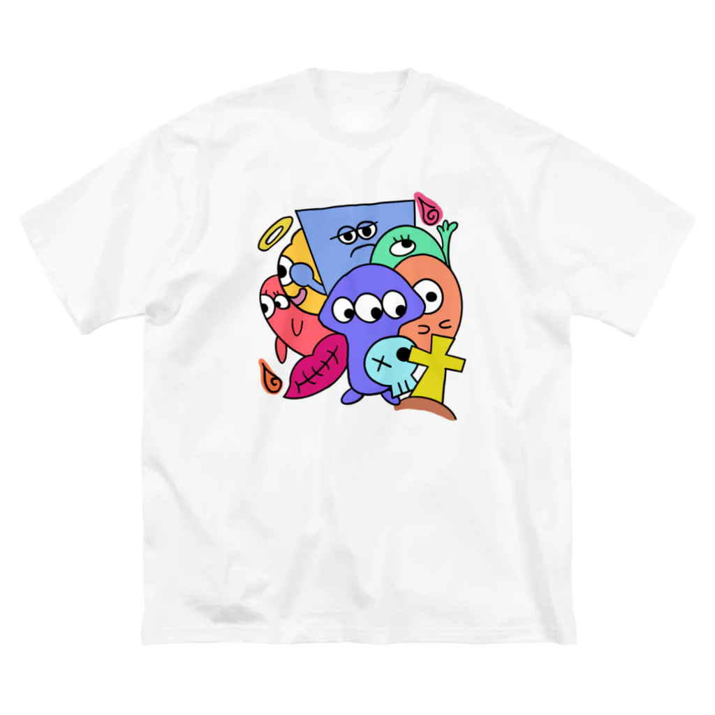 おはる屋さんのカラフルなおばけ達 Big T-Shirt