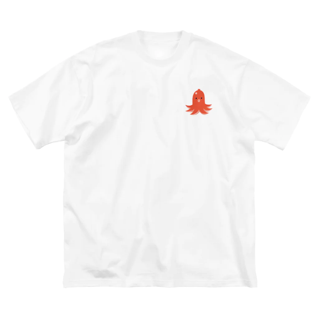 【予告】第２弾！#SUZURIのTシャツセール開催！！！★kg_shopの[☆両面] タコさんウインナー (白専用デザイン)【視力検査表パロディ】 Big T-Shirt