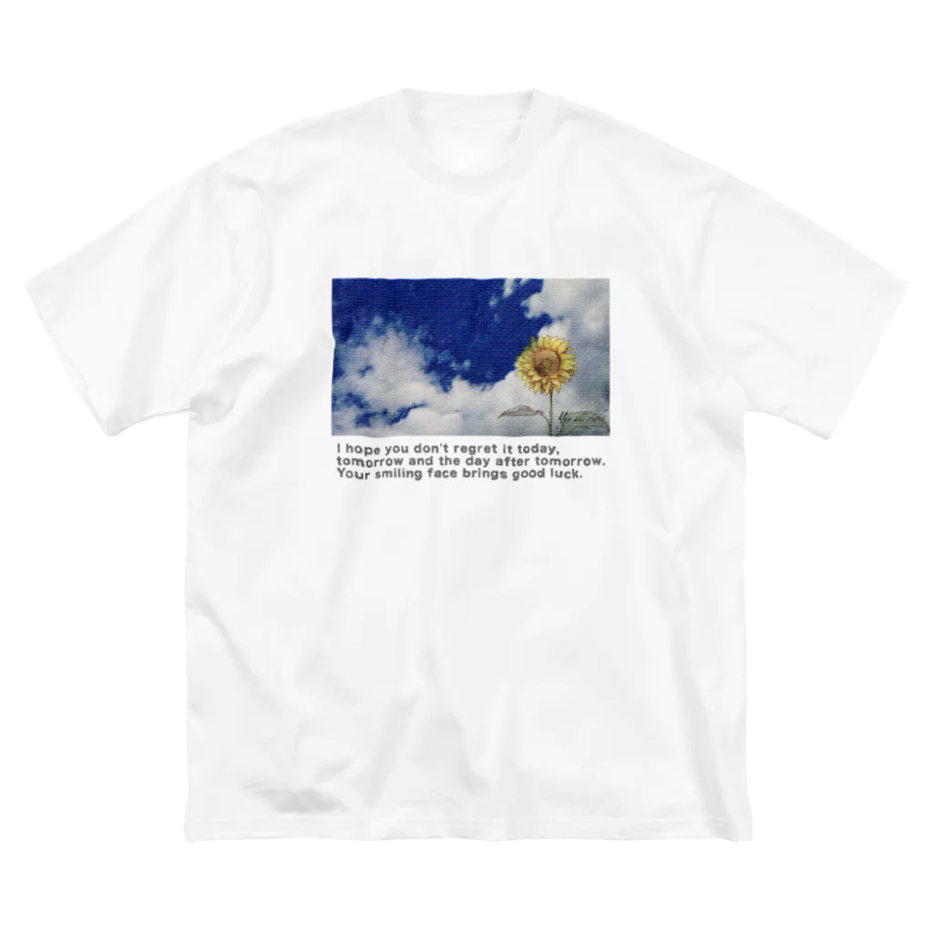 yuu all rightの〝空とひまわり〟向日葵 ビッグシルエットTシャツ