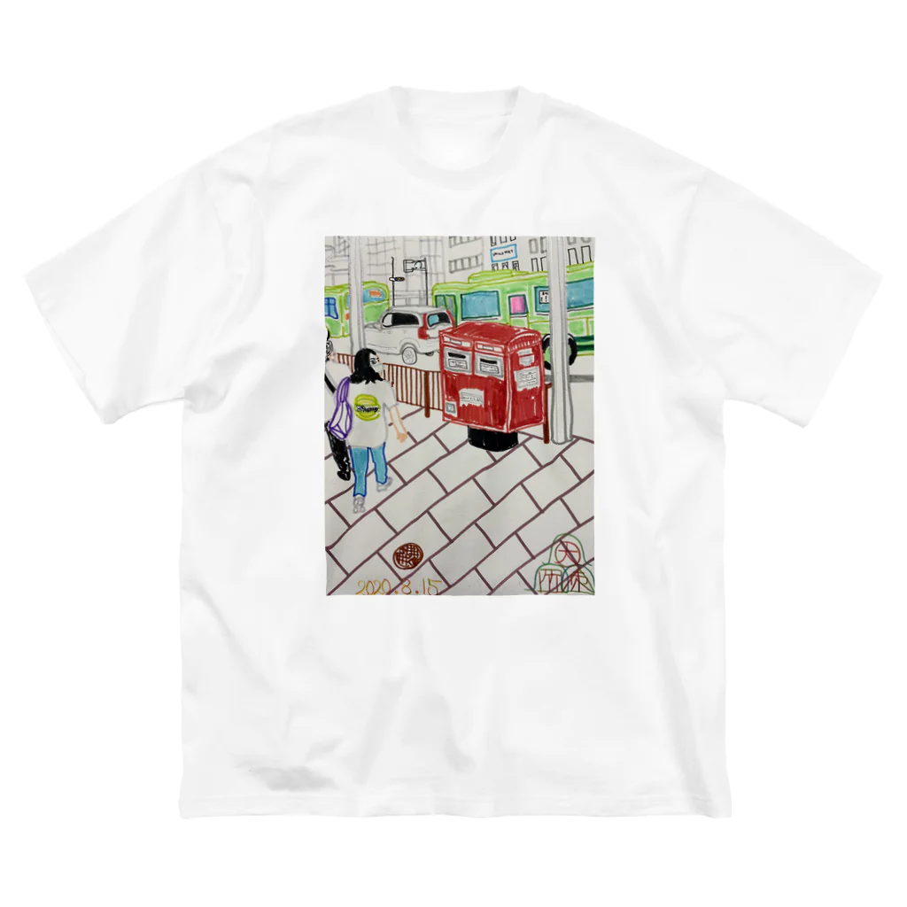 エド・ワード【江戸鉾の愛殿原】。の赤ポスト📮四条河原町 Big T-Shirt