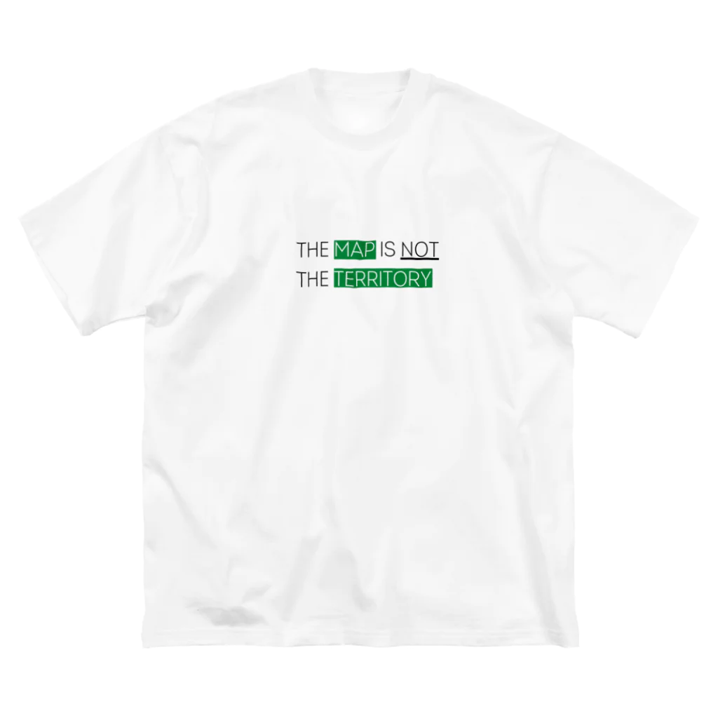 There will be answers.（つんパンダ）オンラインショップのTHE MAP IS NOT THE TERRITORY Big T-Shirt