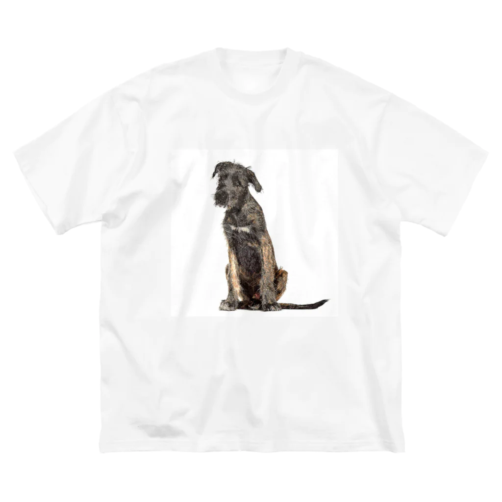 【CPPAS】Custom Pet Portrait Art Studioのクールなアイリッシュウルフハウンドドッグ ビッグシルエットTシャツ