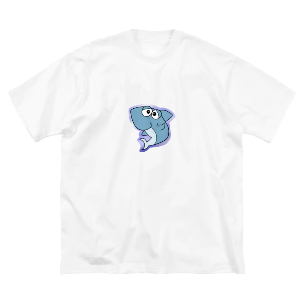 ゆるゆるどうぶつのサメくん ビッグシルエットTシャツ