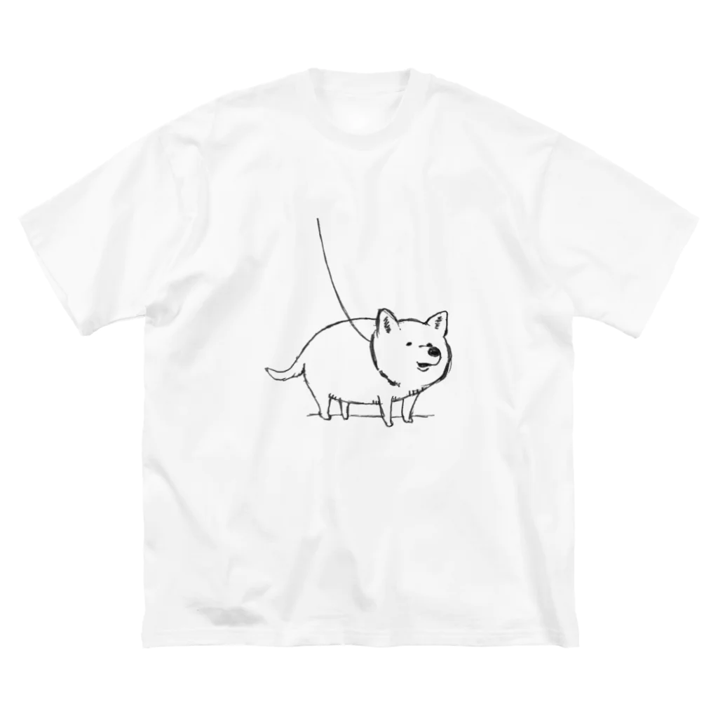 hidekiccanの幸せそうないぬ ビッグシルエットTシャツ