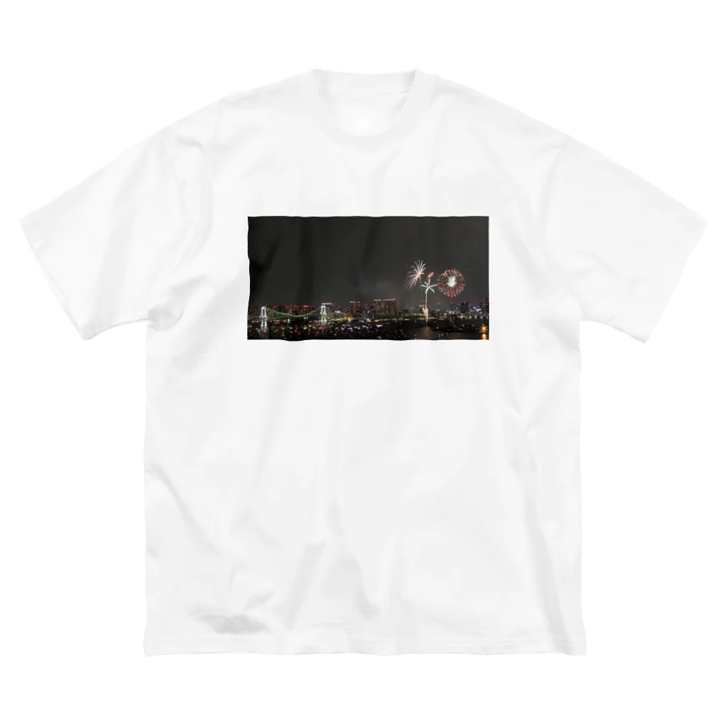 nokkccaの東京湾大華火祭 No.1 - Firework Festival - ビッグシルエットTシャツ