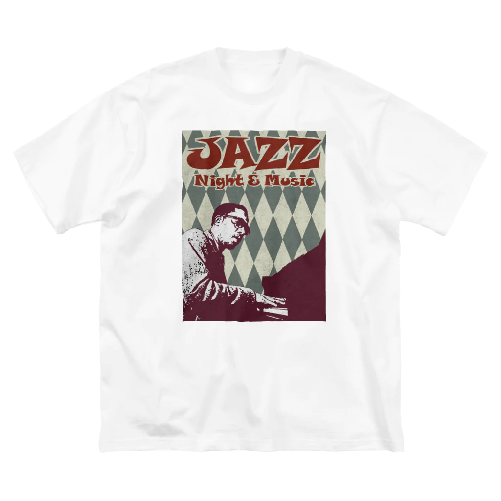 Hungry FreaksのJAZZ: Night & Music Big T-Shirt