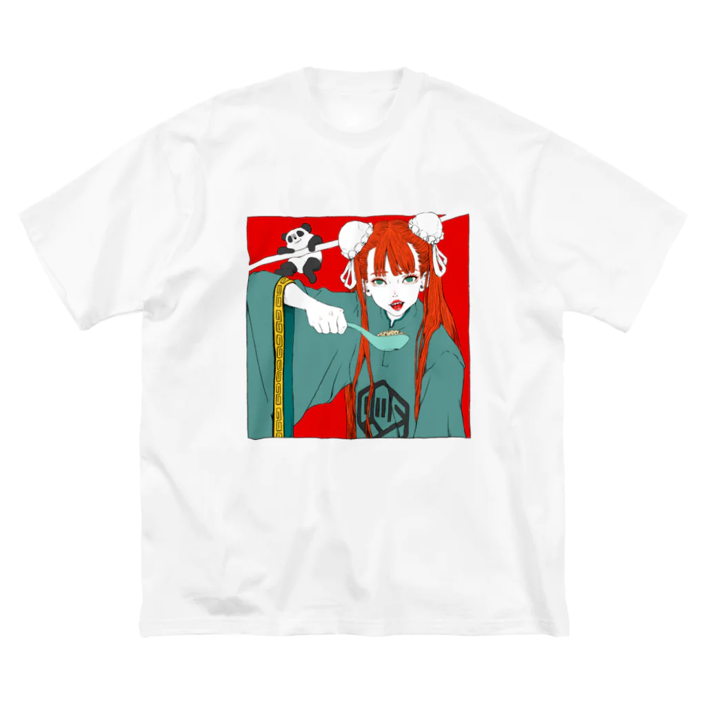 9 10 9（ qu / ten / qu ）のfried rice girl ビッグシルエットTシャツ