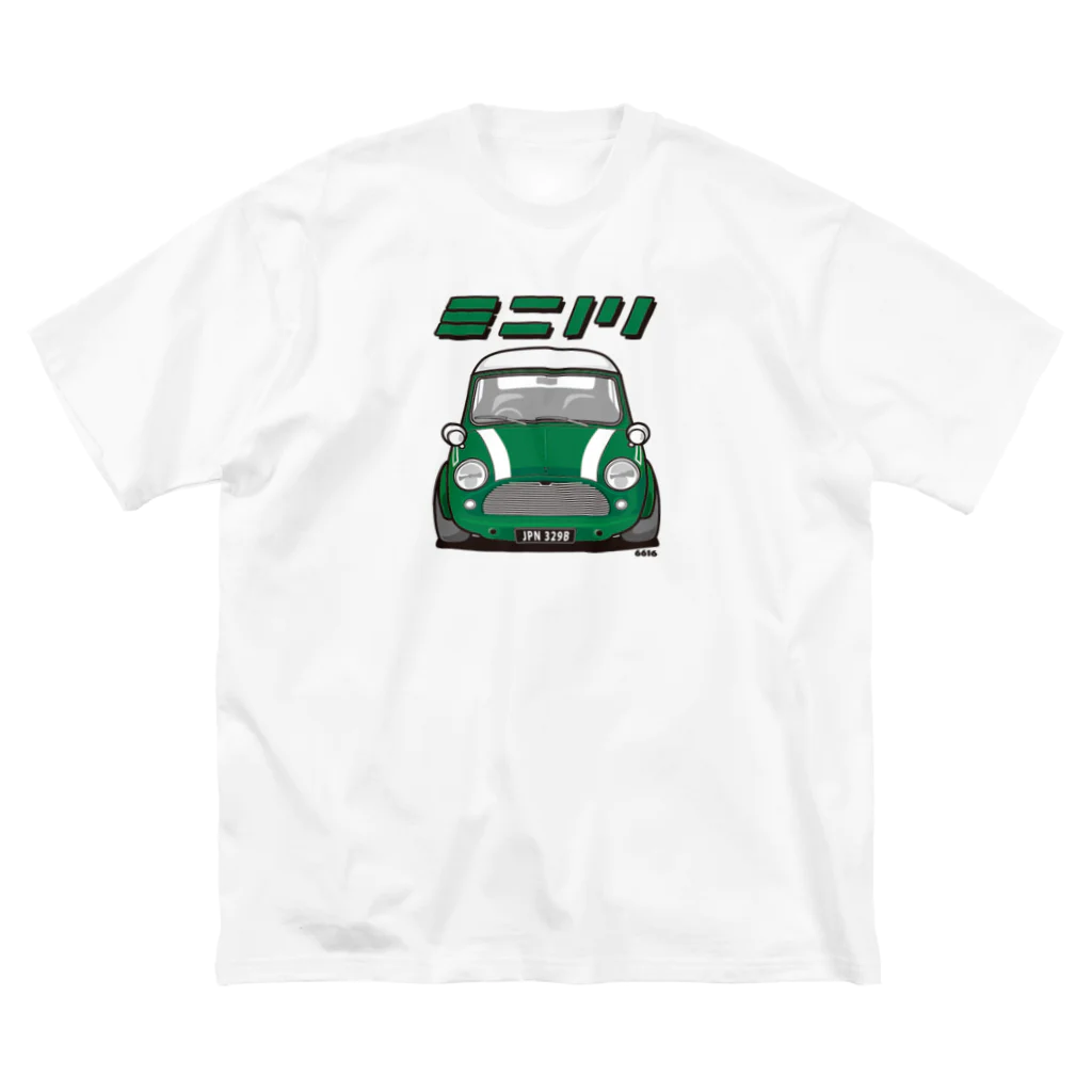 DwanG・・ dog & garden +🇬🇧cars items のミニノリ(GREEN) ビッグシルエットTシャツ