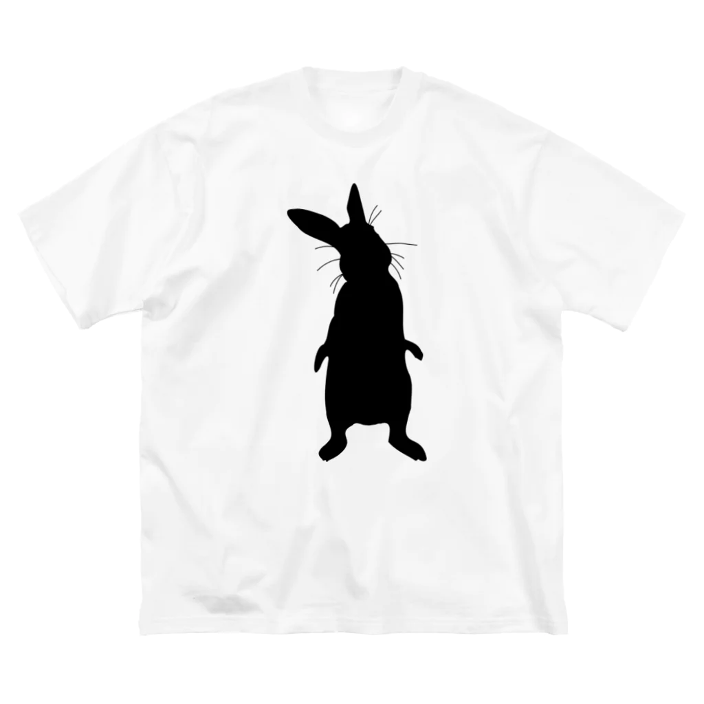 AngelRabbitsの立ち尽くすうさぎ ビッグシルエットTシャツ