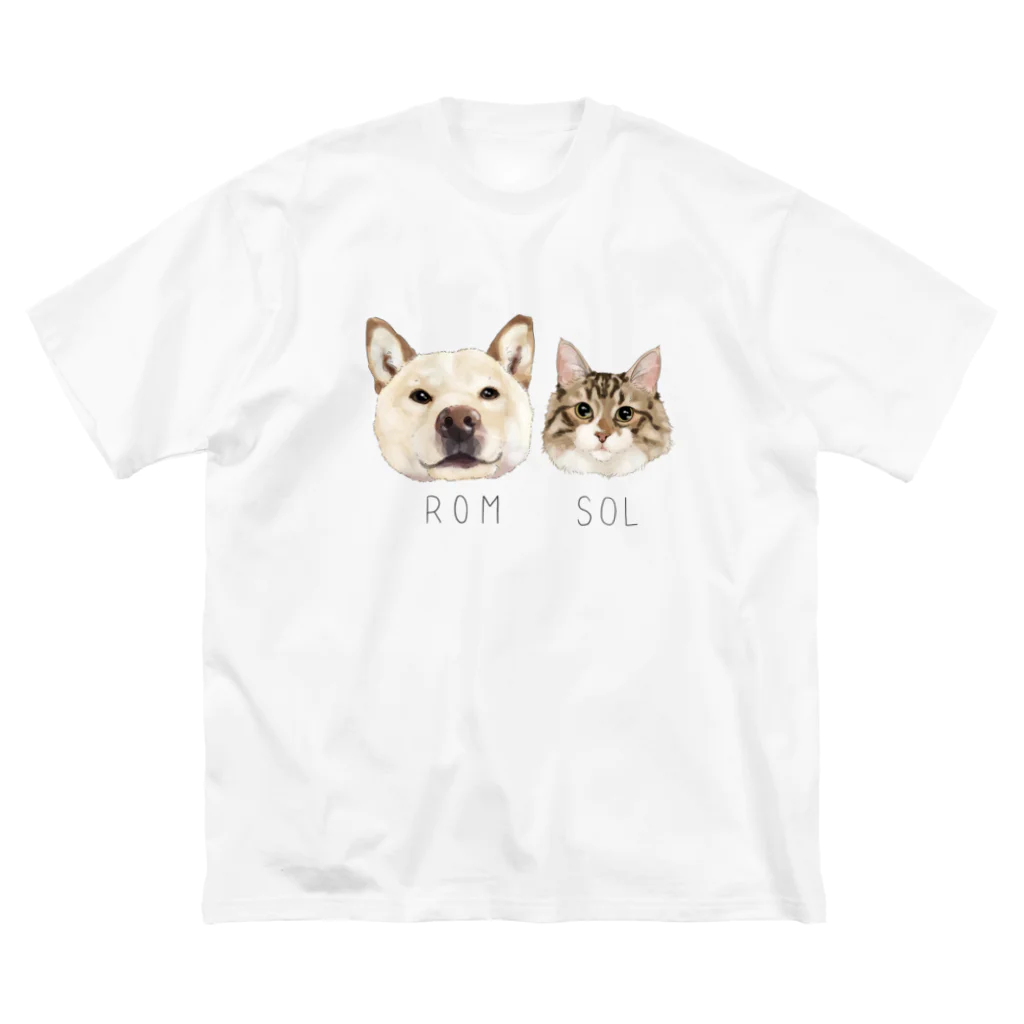 みきぞーん｜保護猫 ミッキー画伯と肉球とおともだちのrom & sol Big T-Shirt